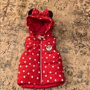 Minnie Mouse winter vest size 2T NWT